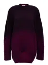Attico Oversized Ombre Sweater Dress In Purple