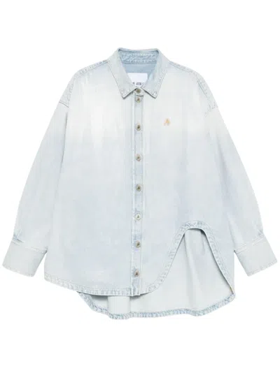 ATTICO THE ATTICO OVERSIZED LIGHT WASH DENIM SHIRT