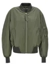 Attico The  Padded Nylon Bomber Jacket With Zip Closure