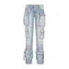 Attico Sky Blue Essie Long Pants