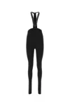 Attico Synthetic Fibers Trousers In Black