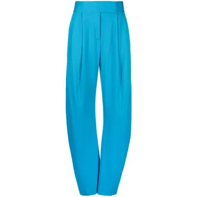 Attico Gary Virgin-wool Trousers In Blue