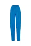 Attico Jagger High Waist Stretch Wool Trousers In Capriblue