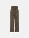 Attico Bandana Print Muslin Pants In Green