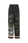 Attico Elastic Waistband Casual Pants In Smoke