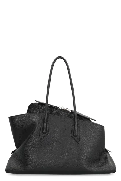 Attico The  Passeggiata Medium Handbag 26x42.5x16cm In Black
