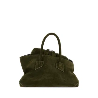 Attico The  Passeggiata Top Handle Bag  Khaki