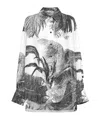 Attico The  Pattern-printed Long-sleeved Shirt In White