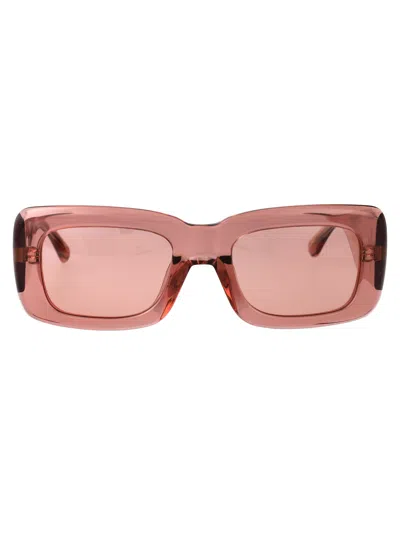 Attico The  Peach Acetate Sunglasses