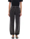 Attico Penny Fleece Joggers For In Black Faded
