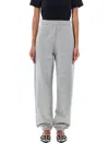 Attico Penny Logo-appliqué Cotton Track Pants In Grey