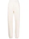 Attico Penny Logo-embossed Cotton Track Pants In White