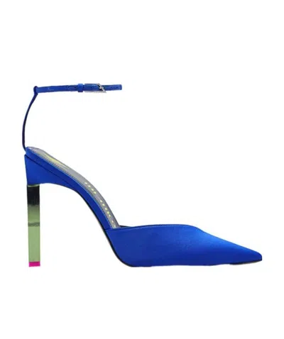 Attico The  Perine Ankle Strap Pumps In Blue
