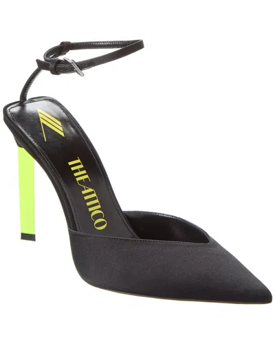 Attico The  Perine Satin Pump In Black