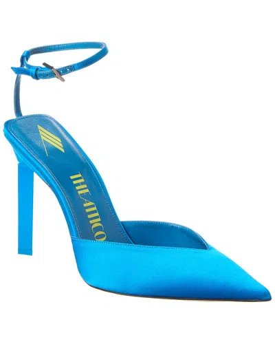 Attico The  Perine Satin Pump In Blue