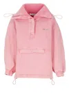 Attico Oversized Cotton Hooded Anorak In Pink