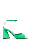 Attico Fluorescent Pink Slingback With Pyramid Heel And Square Toe