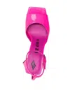 Attico Fuchsia Piper Satin Heel Sandals In Fuchsia