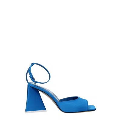 Attico The  Piper Sandals Women's Satin Blue/turquoise