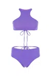 Attico Stretch Nylon High-waisted Bikini Bottoms