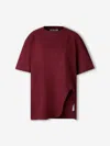 Attico The  Plain Logo T-shirt In Burgundy