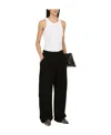 Attico Jagger Wide-leg Pants With Rhinestones In Black
