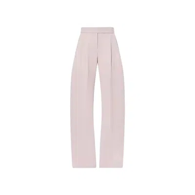 Attico The  Pleated Virgin Wool Blend Trousers In Neutral
