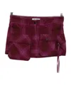 Attico Fay Cotton And Wool-blend Miniskirt In Burgundy