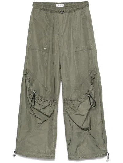 Attico The  Polyester Trousers For Versatile Wear In Green