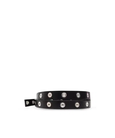 Attico The  Press-stud Embellished Belt In Black