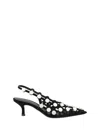 Attico The Grid Pumps With 50mm Back Strap In Black