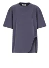 Attico Purple Cotton T-shirt In Purple