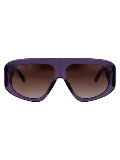 Attico The  Purple/ Silver/ Purple Acetate Sunglasses