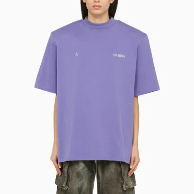 Attico The  Purple T-shirt With Maxi Shoulders Women