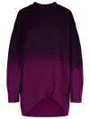 Attico Oversized Ombre Sweater Dress In Purple