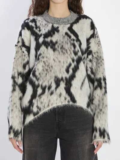 ATTICO THE ATTICO PYTHON-PRINT SWEATER
