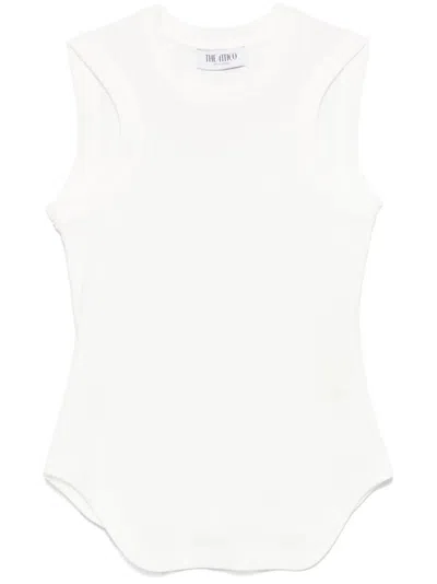 Attico The  Reese Mini Cotton Tank Top In White