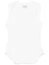 Attico Reese Cotton Jersey Tank Top In White
