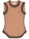 Attico Reese Tank Top In Faded Terracotta
