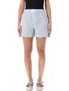Attico Striped-pattern Elasticated Mini Shorts In Multi