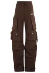 Attico Cargo Fern Pants In Brown
