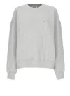 Attico The  Relaxed Fit Cotton Sweatshirt With Front Relief Logo In Gray