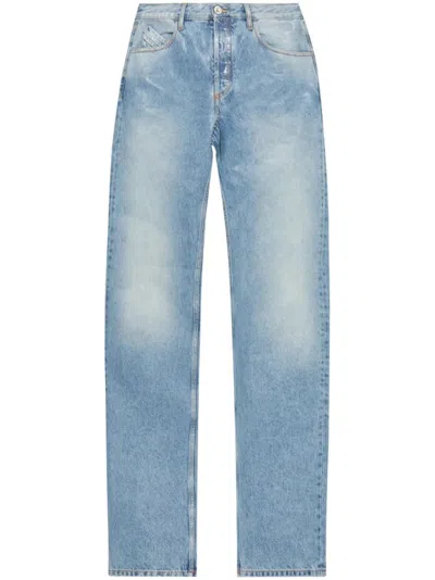 ATTICO THE ATTICO RELAXED-FIT VINTAGE-INSPIRED LIGHT BLUE DENIM PANTS