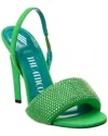 Attico Crystal-embellished Open-toe Sandals In Green