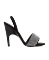 Attico Rem 105mm Crystal-embellished Sandals In Black