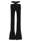 Attico Waist Cutout Slim Pants In Black