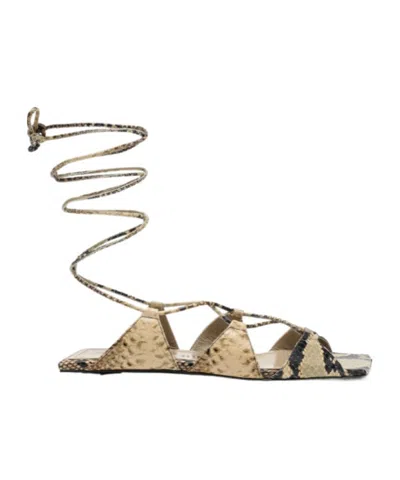 ATTICO THE ATTICO RENEE EMBOSSED STRAPPED SANDALS