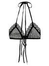 Attico Tulle Bra With Crystals In Black