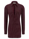 Attico Rhinestone Dress Dresses Bordeaux In Burgundy
