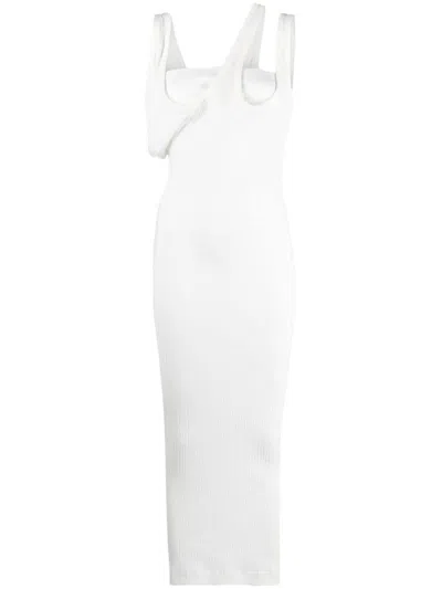 ATTICO THE ATTICO RIBBED JERSEY MIDI DRESS - RUNWAY